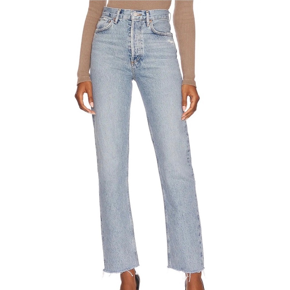 AGOLDE 90s Pinch Jeans Womens 29 Light Blue High Rise Straight Leg Denim Classic